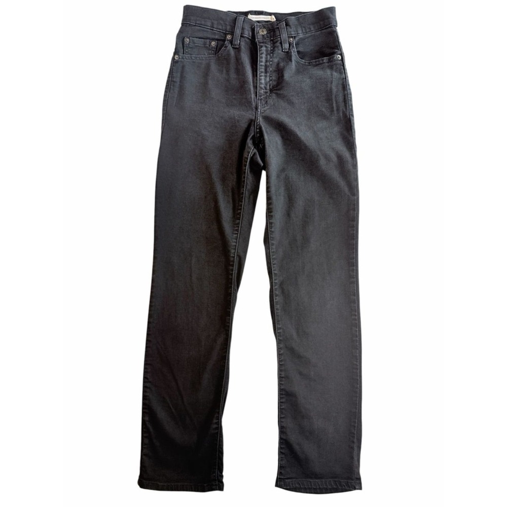 Levi's 724 High Rise Straight Jeans Soft Black Womens Size 28